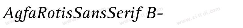 AgfaRotisSansSerif B字体转换